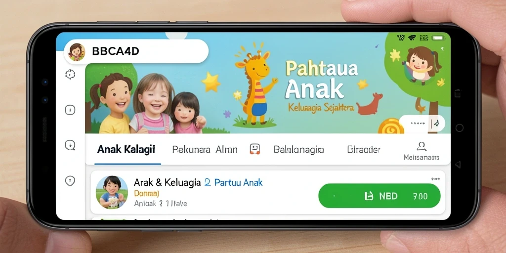 Antarmuka intuitif BBCA4D untuk memantau anak dengan mudah.