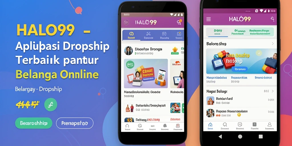 Tampilan antarmuka HALO99 yang memudahkan dalam berbelanja dan menjual produk.