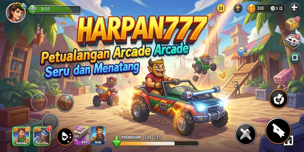 Antarmuka menarik dan gameplay seru dalam HARAPAN777.