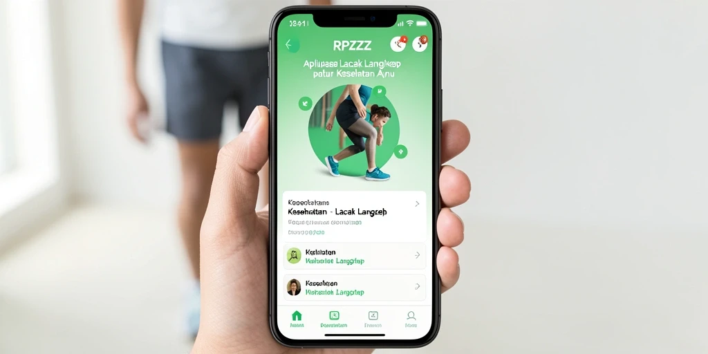 Tampilan antarmuka RPZZZ dengan fitur Lacak Langkah yang intuitif.