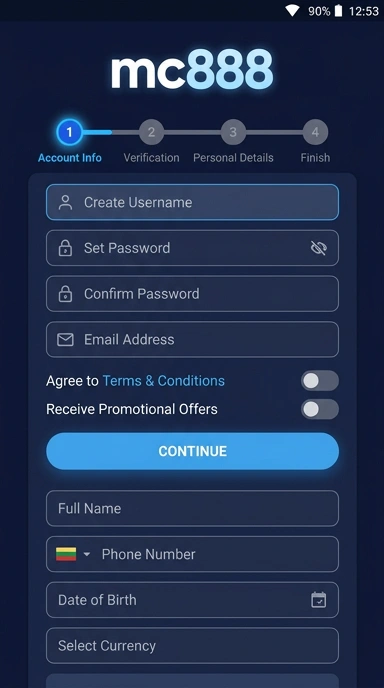 Panduan Registrasi Akun Baru mc888 untuk Android